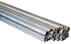 Tube acier carbone electrozingué. Longueur 3 mètres